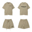 Fear Of God Essentials T‑Shirt Fleece Shorts Summer Set Taupe