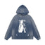 Enfants Riches Déprimés Acid-Wash Portrait Hoodie - Vintage Blue