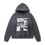 Enfants Riches Déprimés Japanese Text Art Graphic Hoodie - Washed Black