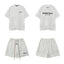 Fear Of God Essentials T‑Shirt Fleece Shorts Summer Set Light Oat Heather