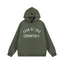 Fear Of God Essentials Vintage Letter Print Pullover Hoodie Olive Green