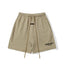 Fear Of God Essentials Logo Fleece Shorts Moss Taupe