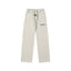 Fear Of God Essentials Logo Wide‑Leg Sweatpants Light Oat Heather
