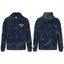 Gallery Dept. "Water Ripple" Zip Hoodie – Navy Blue Tie-Dye, Gold Logo