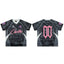 Corteiz Geometric Graphic Athletic Jersey T-Shirt - Black/Grey/Pink