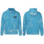 Gallery Dept Blue Marble Tie‑Dye Black Logo Full Zip Up Hoodie