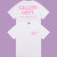 Gallery Dept. Hollywood Logo Short Sleeve T-Shirt - White/Pink