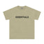 Fear Of God Essentials 3D Chest Logo Short Sleeve T‑Shirt Light Khaki