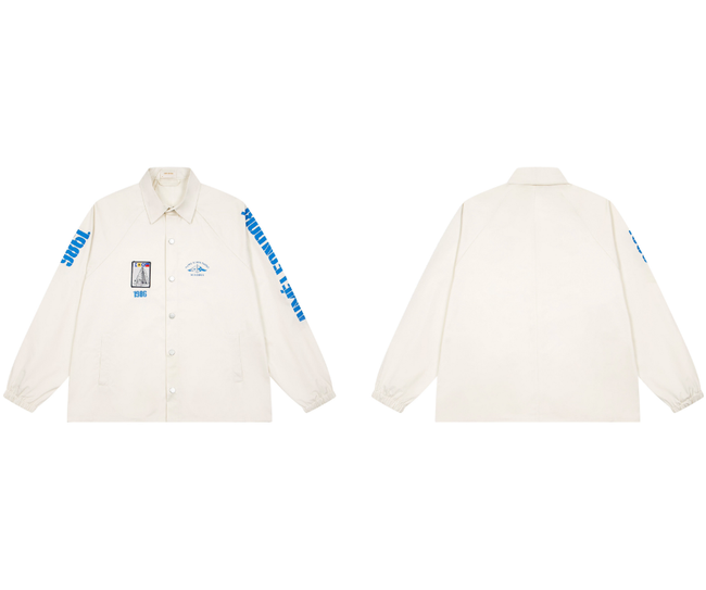 Aimé Leon Dore Graphic Coaches Jacket - Off-White Hover Image