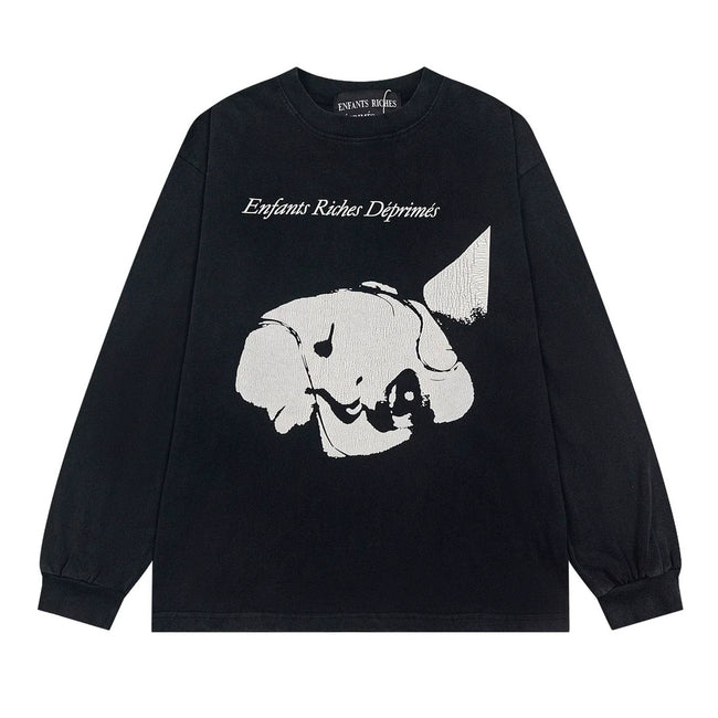 Enfants Riches Déprimés Abstract Dog Graphic Long-Sleeve - Black Hover Image