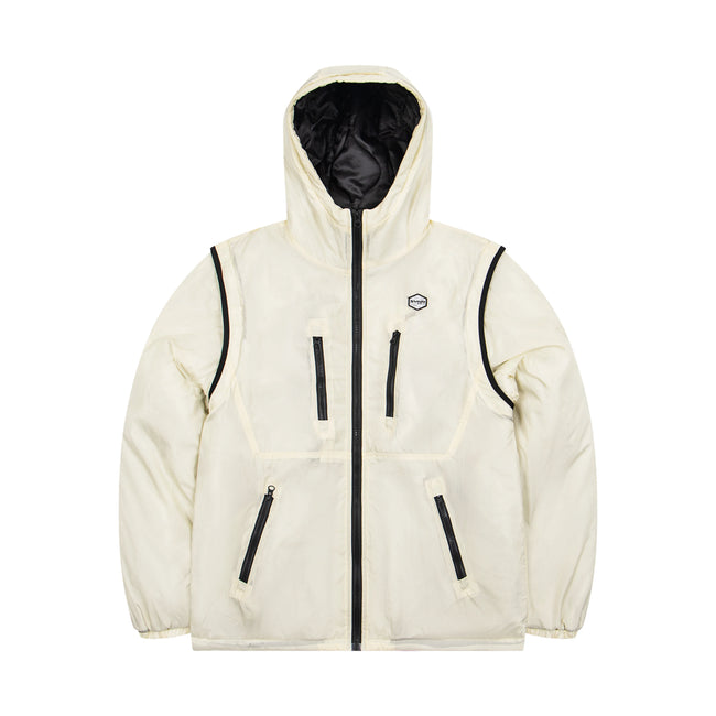 Aimé Leon Dore Convertible Hooded Puffer Jacket - Off-White Hover Image