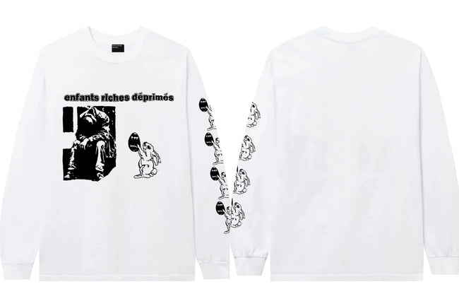 Enfants Riches Déprimés Rabbit & Brand Text Long-Sleeve - White Hover Image