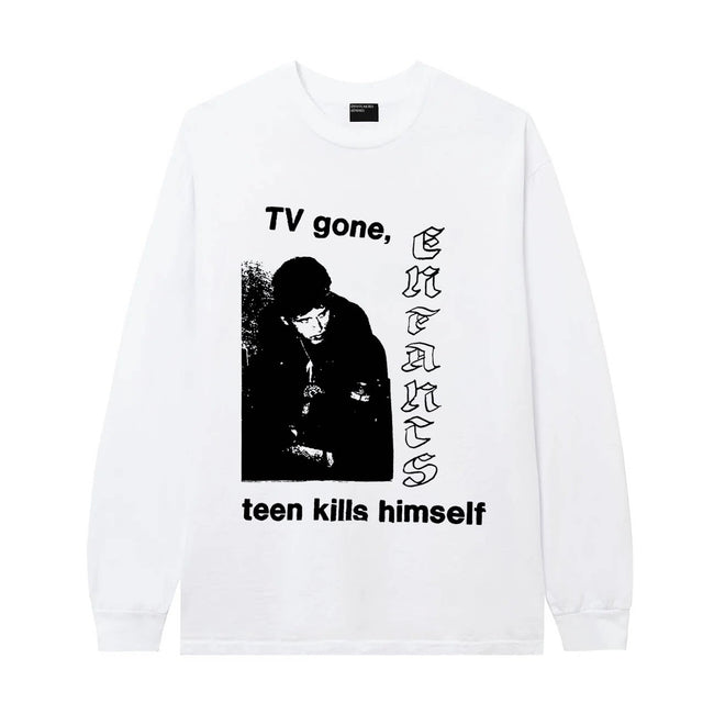 Enfants Riches Déprimés "TV Gone" Photo Long-Sleeve - White Hover Image
