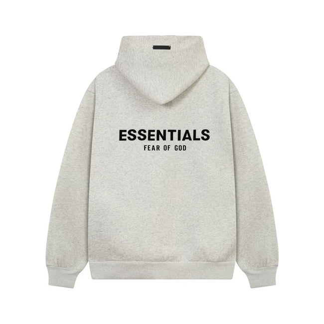 Fear Of God Essentials Back Logo Oversized Hoodie Light Oat Heather Hover Image