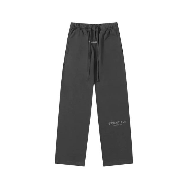 Fear Of God Essentials Contrast Text Logo Straight‑Leg Sweatpants Dark Grey Hover Image