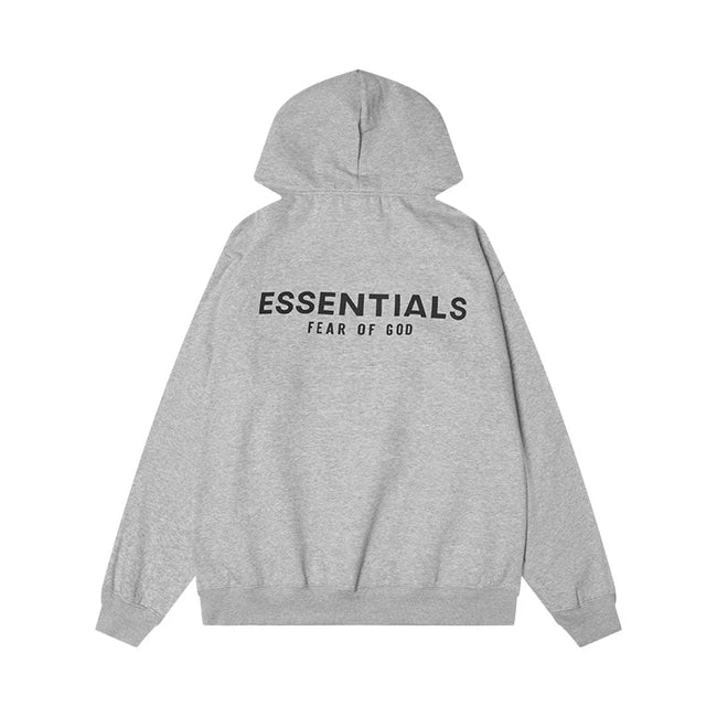 Fear Of God Essentials Back Print Hoodie Light Heather Grey Hover Image