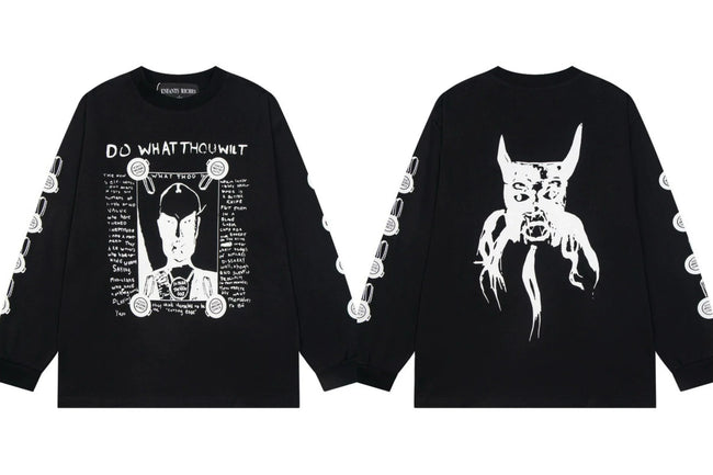 Enfants Riches Déprimés "Do What Thou Wilt" Long-Sleeve - Black Hover Image