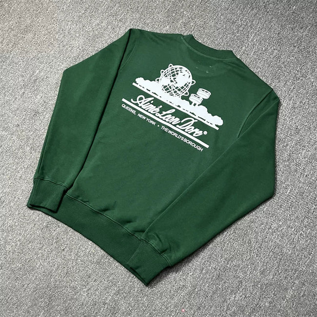 Aimé Leon Dore World Graphic Sweatshirt - Forest Green Hover Image