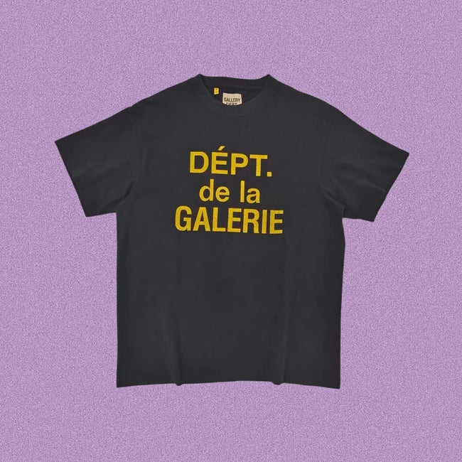Gallery Dept. DÉPT. de la GALERIE Short Sleeve T-Shirt - Black/Yellow Hover Image