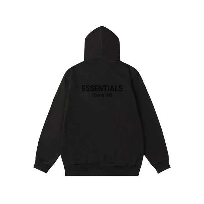 Fear Of God Essentials Big Back Logo Pullover Hoodie Black Hover Image