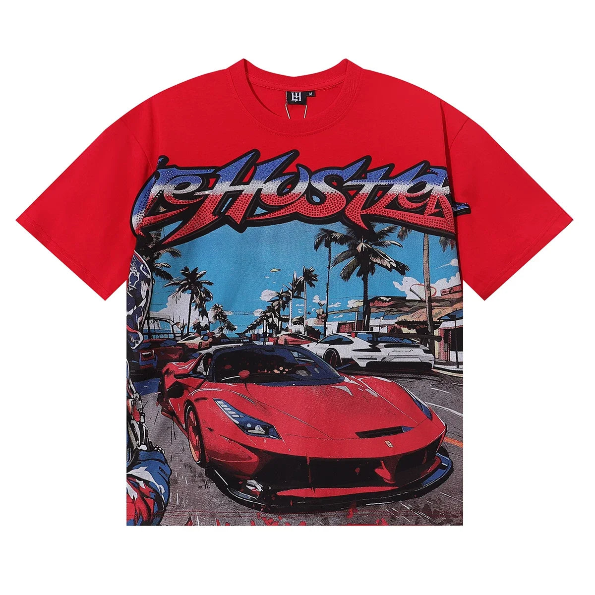 Life Hustlers Supercar Racing Graphic Tee - Red
