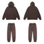 Fear Of God Essentials Tone‑on‑Tone Hoodie & Jogger Tracksuit Set Dark Brown
