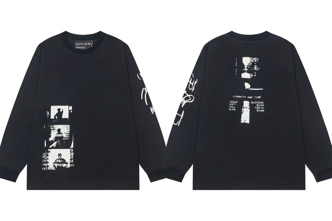 Enfants Riches Déprimés Sleeve Graphic Long-Sleeve - Black Hover Image