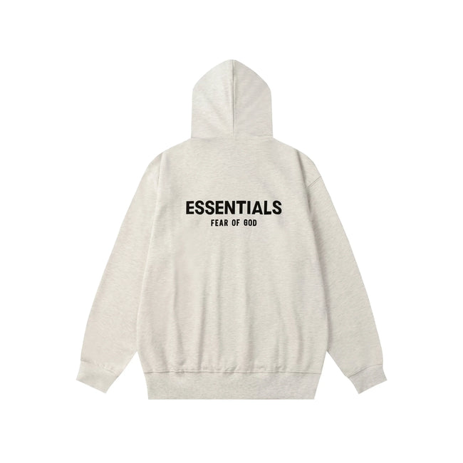 Fear Of God Essentials Big Back Logo Pullover Hoodie Light Oat Heather Hover Image