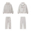 Fear Of God Essentials Double‑Line Hoodie Sweatpants 2‑Pieces Tracksuit Set Light Oatmeal