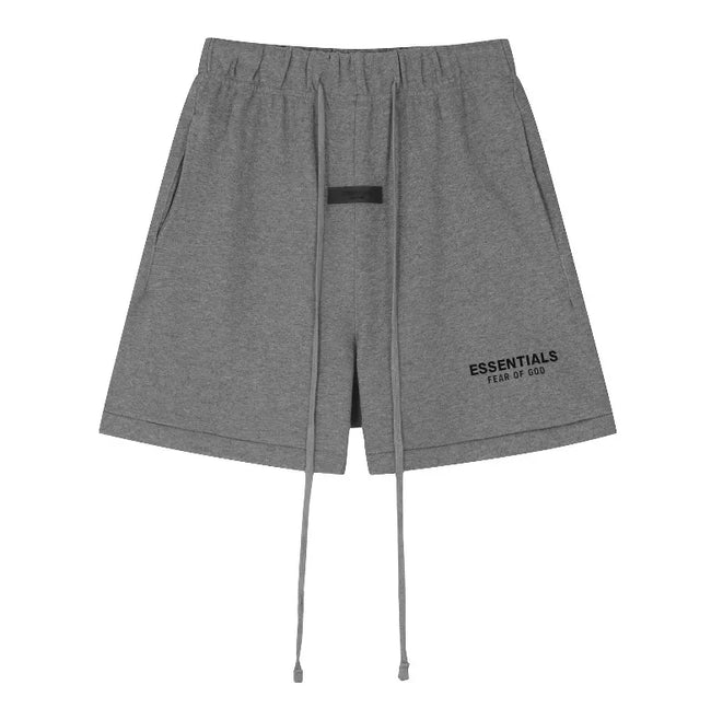Fear Of God Essentials Logo Fleece Shorts Medium Heather Grey Hover Image
