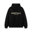 Fear Of God Essentials Gold Tone Back Logo Oversized Hoodie Black