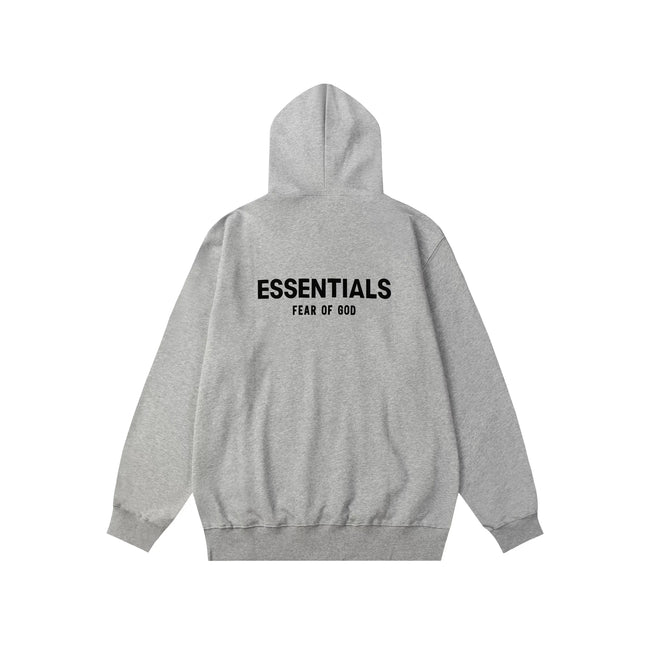 Fear Of God Essentials Big Back Logo Pullover Hoodie Medium Heather Grey Hover Image