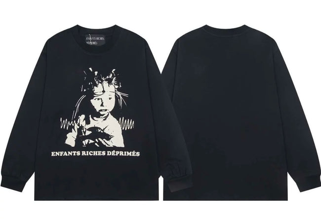 Enfants Riches Déprimés Crown Child Portrait Long-Sleeve   - Black Hover Image