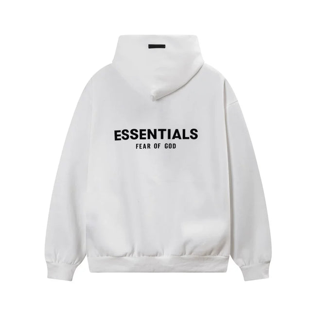 Fear Of God Essentials Back Logo Oversized Hoodie White Hover Image