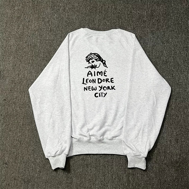 Aimé Leon Dore Figure Graphic Sweatshirt - Heather Grey Hover Image