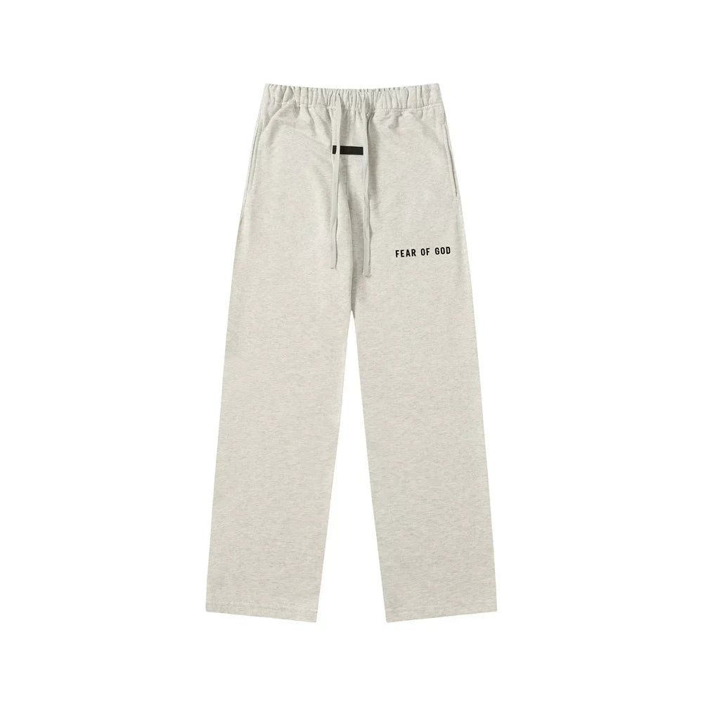 Fear Of God Essentials Fear Of God Text Straight‑Leg Sweatpants Light Oat Heather
