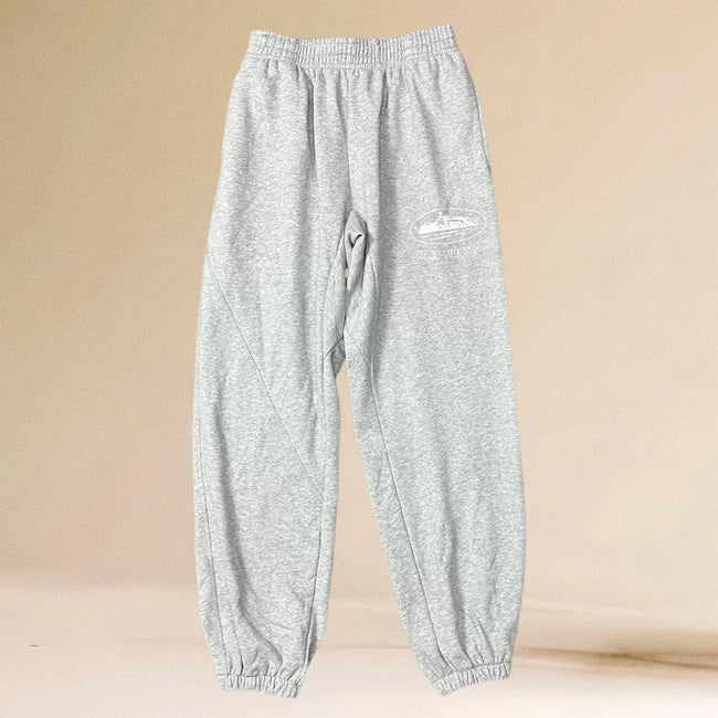Corteiz Alcatraz Oval Logo Heavyweight Sweatpants grey Hover Image