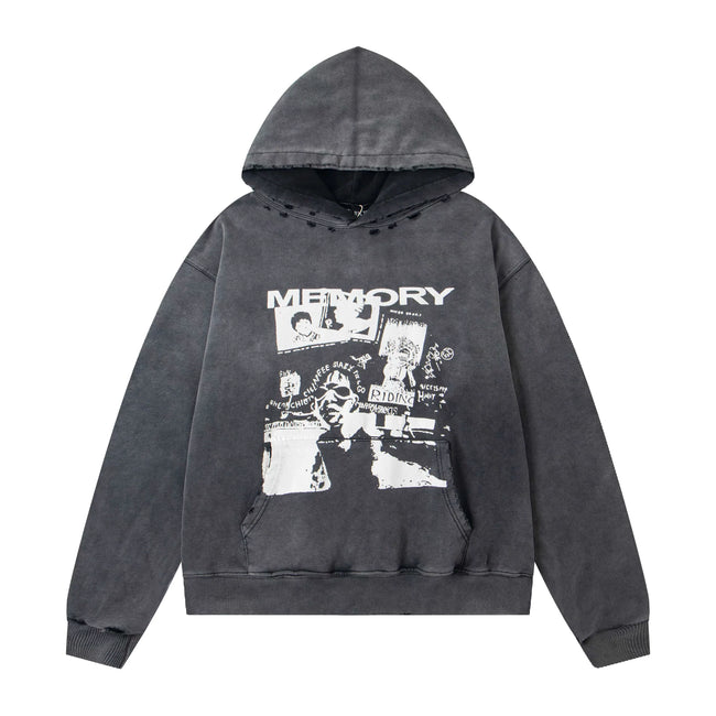 Enfants Riches Déprimés Japanese Text Art Graphic Hoodie - Washed Black Hover Image