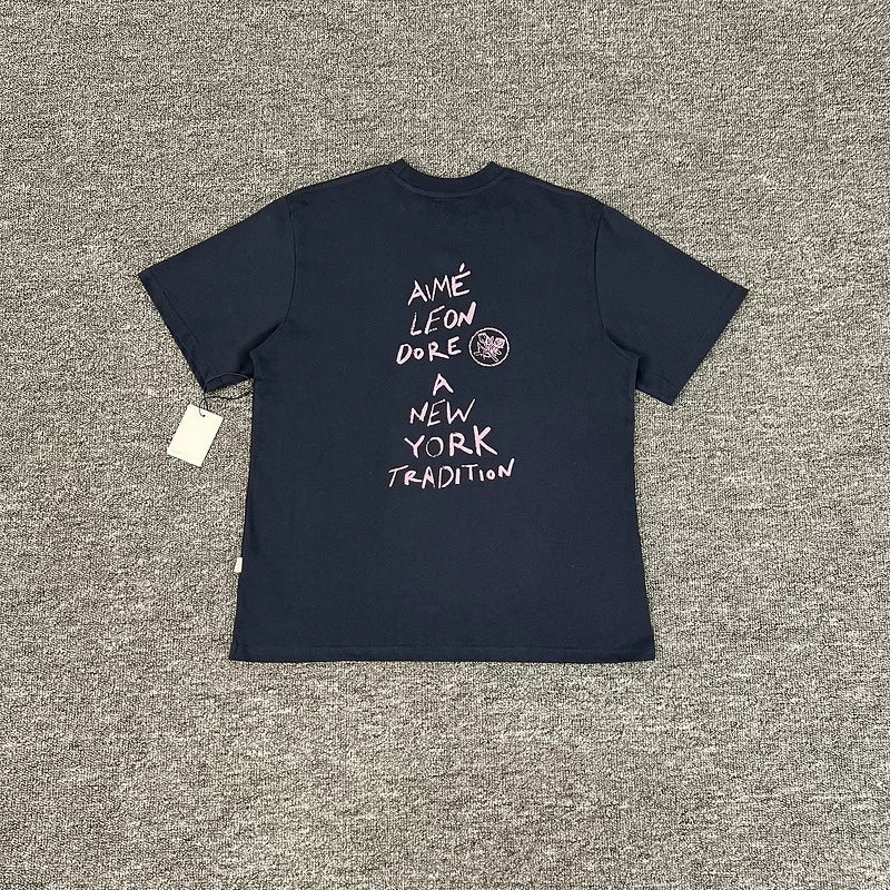 Aimé Leon Dore Handwritten Script Graphic Tee - Blue