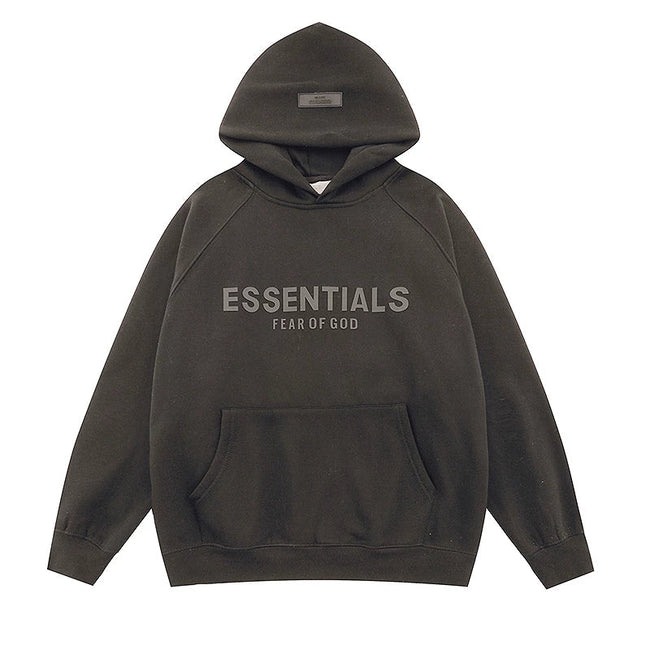Fear Of God Essentials Tone‑on‑Tone Pullover Hoodie Black Hover Image