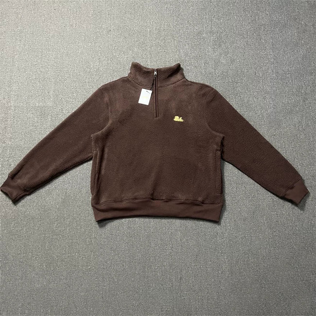 Aimé Leon Dore Fleece Quarter-Zip Pullover - Brown Hover Image