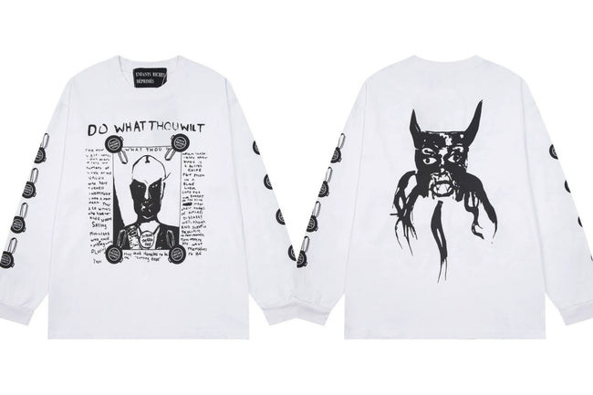 Enfants Riches Déprimés "Do What Thou Wilt" Long-Sleeve - White Hover Image