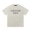 Fear Of God Essentials Fear Of God State Chest Print Short Sleeve T‑Shirt Cream