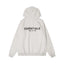 Fear Of God Essentials Back Print Hoodie Light Oat Heather
