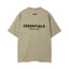 Fear Of God Essentials Double Line Back Logo Oversized T‑Shirt Taupe
