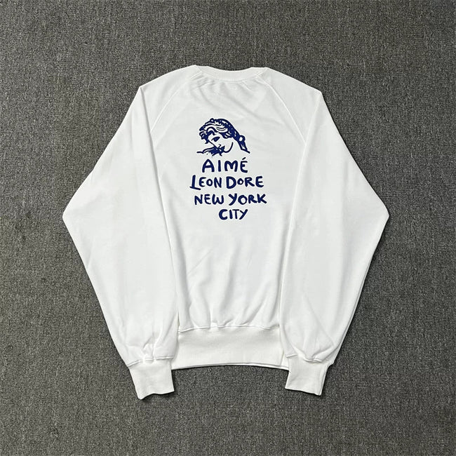 Aimé Leon Dore Figure Graphic Sweatshirt - White Hover Image
