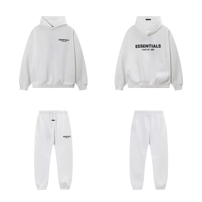 Fear Of God Essentials Hoodie Sweatpants Tracksuit Set White Hover Image