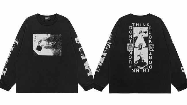 Enfants Riches Déprimés Distressed Photo Box Long-Sleeve - Black Hover Image