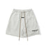 Fear Of God Essentials Logo Fleece Shorts Light Oat Heather
