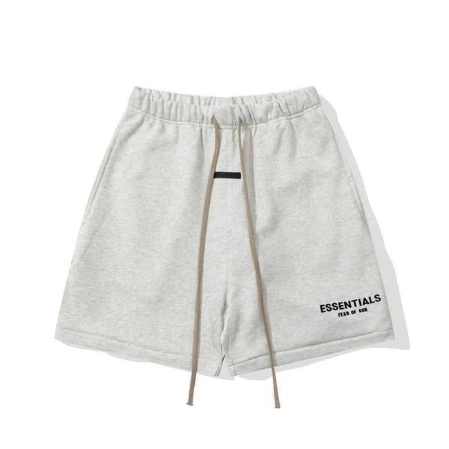 Fear Of God Essentials Logo Fleece Shorts Light Oat Heather Hover Image